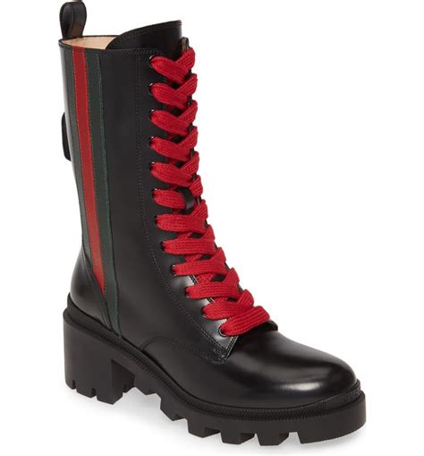 gucci open toe combat boots|thigh high gucci boots.